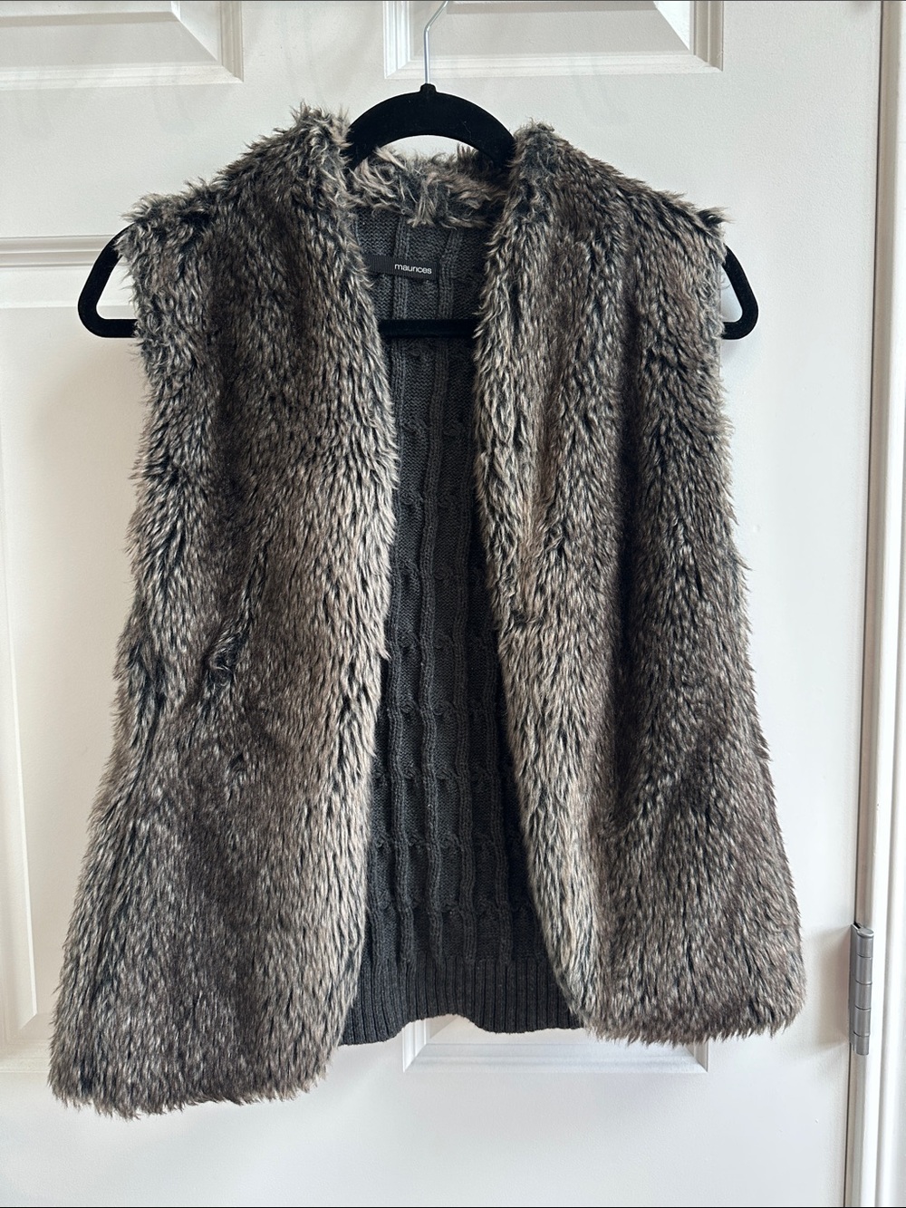 Maurices Faux Fur Vest - Gray-Brown